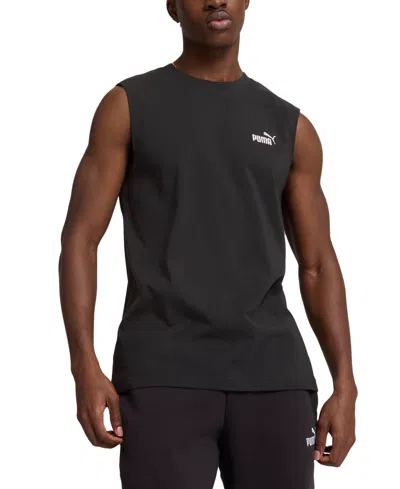Puma Men's Sleeveless Logo Tank Top In Black