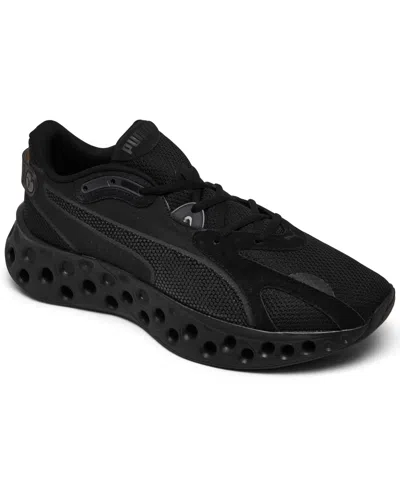 Puma Men's Softride Frequence Running Sneakers From Finish Line In Black,flat Dark Gray