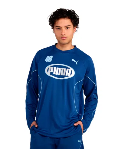 Puma Men's Sport Long-sleeve T-shirt In Blue