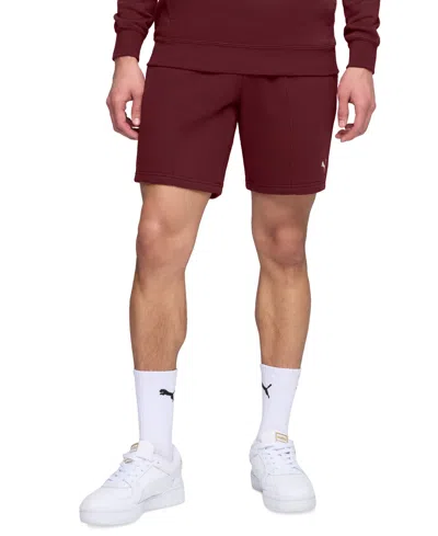Puma Men's Sport Pintuck Cat Shorts In Burgundy