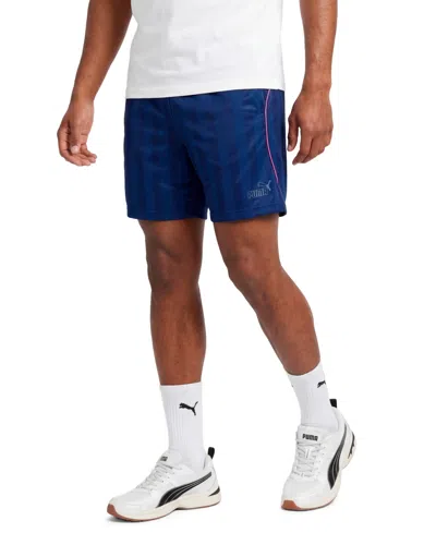 Puma Men's Sport Stripe Shorts In Blue