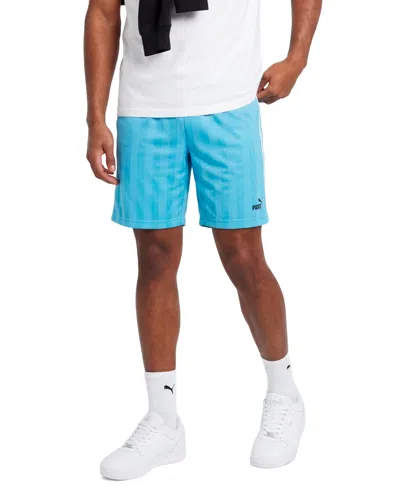 Puma Men's Sport Stripe Shorts In Blue