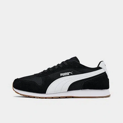 Puma Men's St Miler Casual Shoes In Black/white/gum