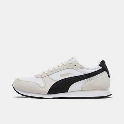 Puma Men's St Miler Casual Shoes In White/black/vapor Grey