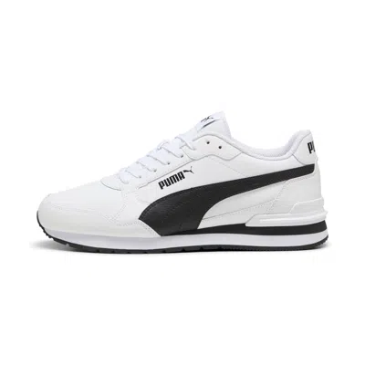 Puma Men's St Runner V4 Leather Sneakers In White