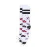 Puma Men's Suede Logo Terry Crew Extended Socks (1 Pair) In White / Red