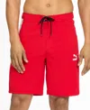 Puma Men's T7 Colorblocked 9" Board Shorts In Medium Red