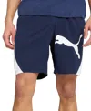 Puma Men's Tad Tech Knit Logo Shorts In Blue