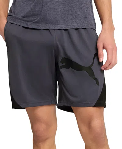 Puma Men's Tad Tech Knit Logo Shorts In Grey