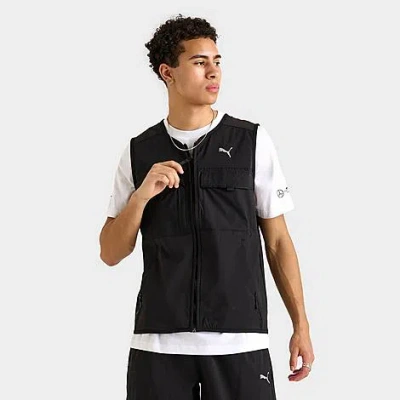 Puma Men's Tech Cargo Vest In  Black