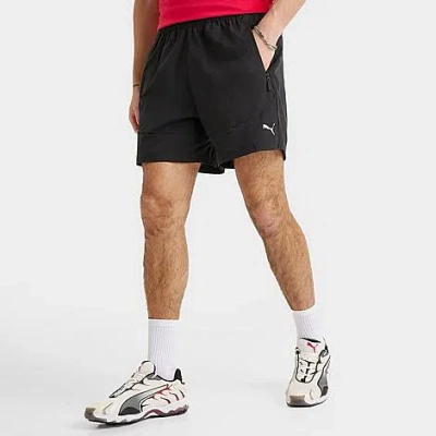 Puma Men's Tech Relaxed 6" Woven Shorts In Black