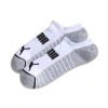 Puma Men's Terry Low Cut Socks (3 Pairs) In White / Black