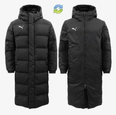 Pre-owned Puma Men Ts Ultra Reversible Jacket Run Black Casual Top Padded Jackets 94128801