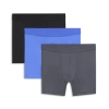 Puma Men's Ultra Soft Boxer Briefs 3 Pack In Blue / Black