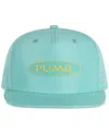 Puma Men's Unity Flat-brim Logo Hat In Aquatic