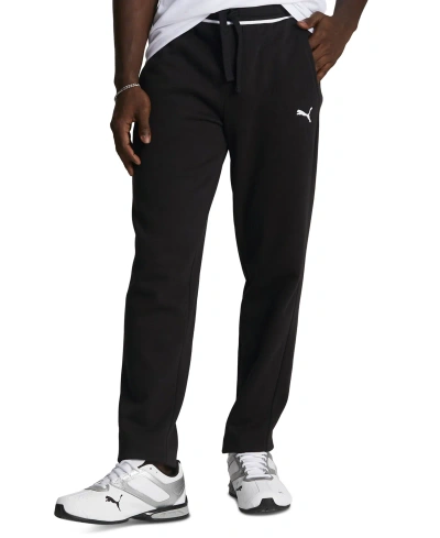 Puma Men's Vintage Sport Tipped Fleece Track Pants In  Black