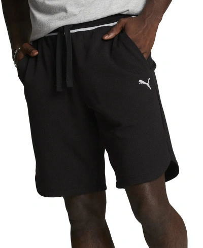 Puma Men's Vintage Sport Tipped Textured 9" Shorts In  Black