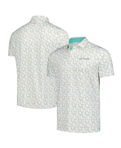 Puma Men's White The Players Mattr Paradise Polo Shirt In Gray