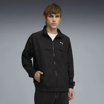 Puma Men's Windbreaker Jacket In Black