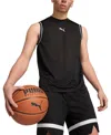 Puma Men's Winning Shot Regular-fit Mesh Logo Tank Top In Black