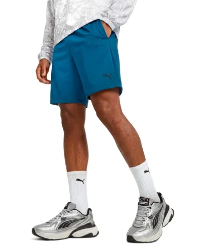 Puma Men's Woven Logo Shorts In Blue