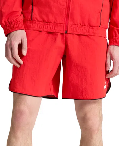 Puma Men's Woven Logo Sport Shorts In Red