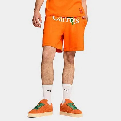 Puma Men's X Carrots 7" French Terry Shorts In Rickie Orange