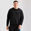 Puma Mens Crew Neck Long Sleeve Big And Tall Sweatshirt In Black