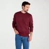 Puma Mens Crew Neck Long Sleeve Sweatshirt In Burgundy