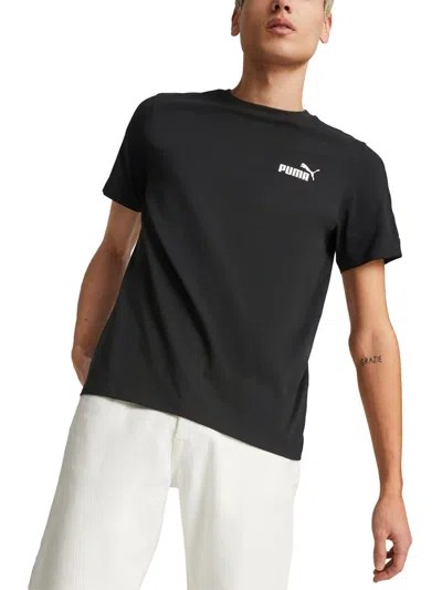 Puma Mens Crewneck Logo T-shirt In Black