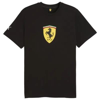 Puma Mens Ferrari Colored Shield Tee In Black