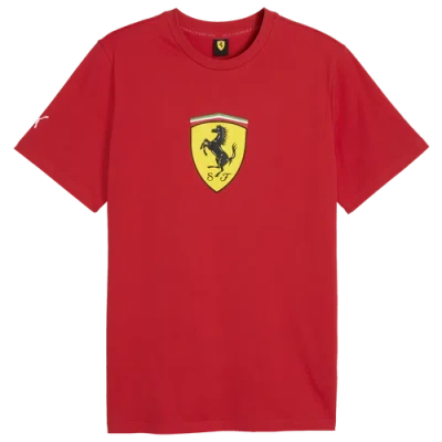 Puma Mens Ferrari Colored Shield Tee In Red