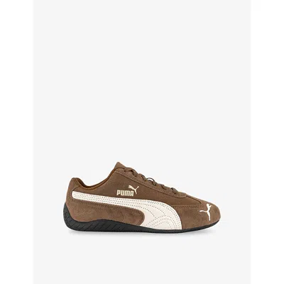PUMA MENS PUMA SPEEDCAT OG LOGO-PRINT SUEDE LOW-TOP TRAINERS