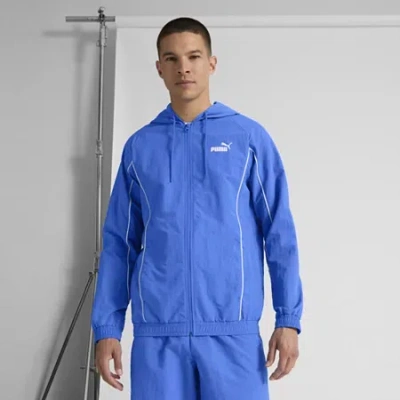 Puma Mens Hooded Lightweight Windbreaker In Multi