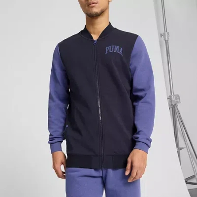 Puma Mens Lightweight Bomber Jacket In Blue