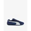 Puma Mens Navy Matte Silver Speedcat Premium Suede And Mesh Low-top Trainers In Blue