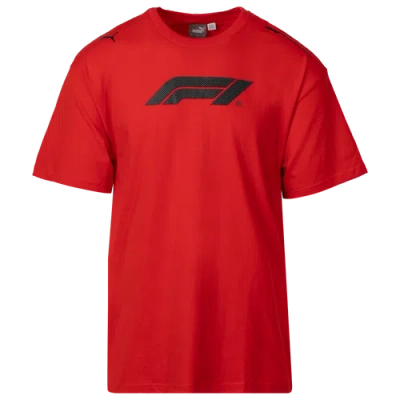 Puma Mens  F1 Ess+ T-shirt Relaxed In Black/red