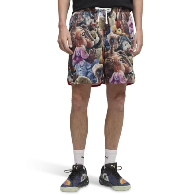 Puma Mens  Hoops X E.t. Aop Shorts In Multi