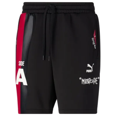Puma Mens  Mixtape Shorts In  Black/red/multi