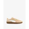 Puma Mens Light Sand  White Palermo Suede Trainers In Brown