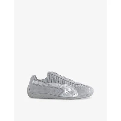 Puma Mens  Speedcat Premium Suede And Mesh Low-top Trainers In Gray