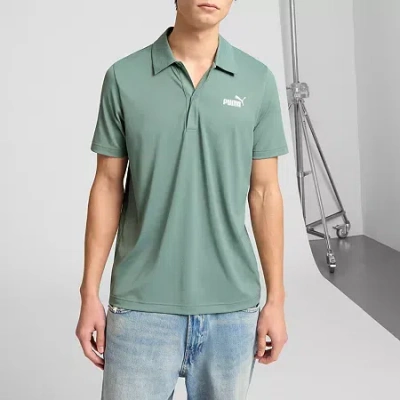 Puma Mens Regular Fit Short Sleeve Polo Shirt In Green