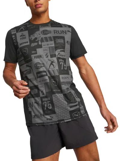 Puma Mens Running Fitness Shirts & Tops In Brown
