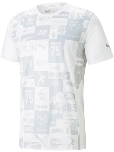 Puma Mens Running Fitness Shirts & Tops In White
