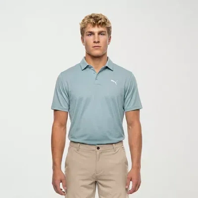 Puma Mens Short Sleeve Polo Shirt In Blue