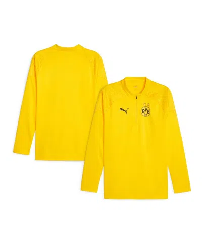 Puma Men's Yellow Borussia Dortmund 2023/24 Quarter-zip Training Sweatshirt