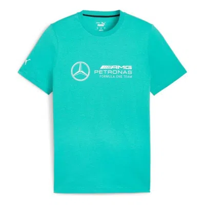 Puma Mercedes-amg Petronas Motorsport Logo T-shirt 'sheen Green' In Blue