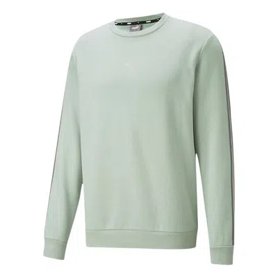 Puma Metallic Nights Crew Sweatshirt 'olive Green White'