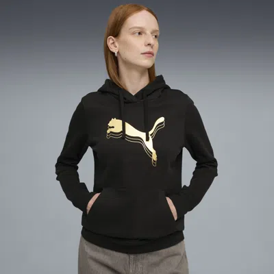 Puma Metallic Women's Hoodie In Black