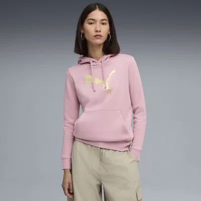 Puma Metallic Women's Hoodie In Pink